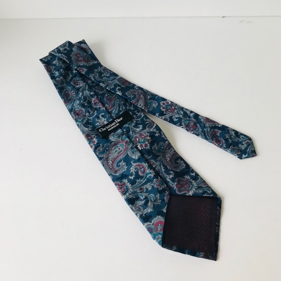 Christian Dior Men’s Tie Turquoise - Picture 1 of 6